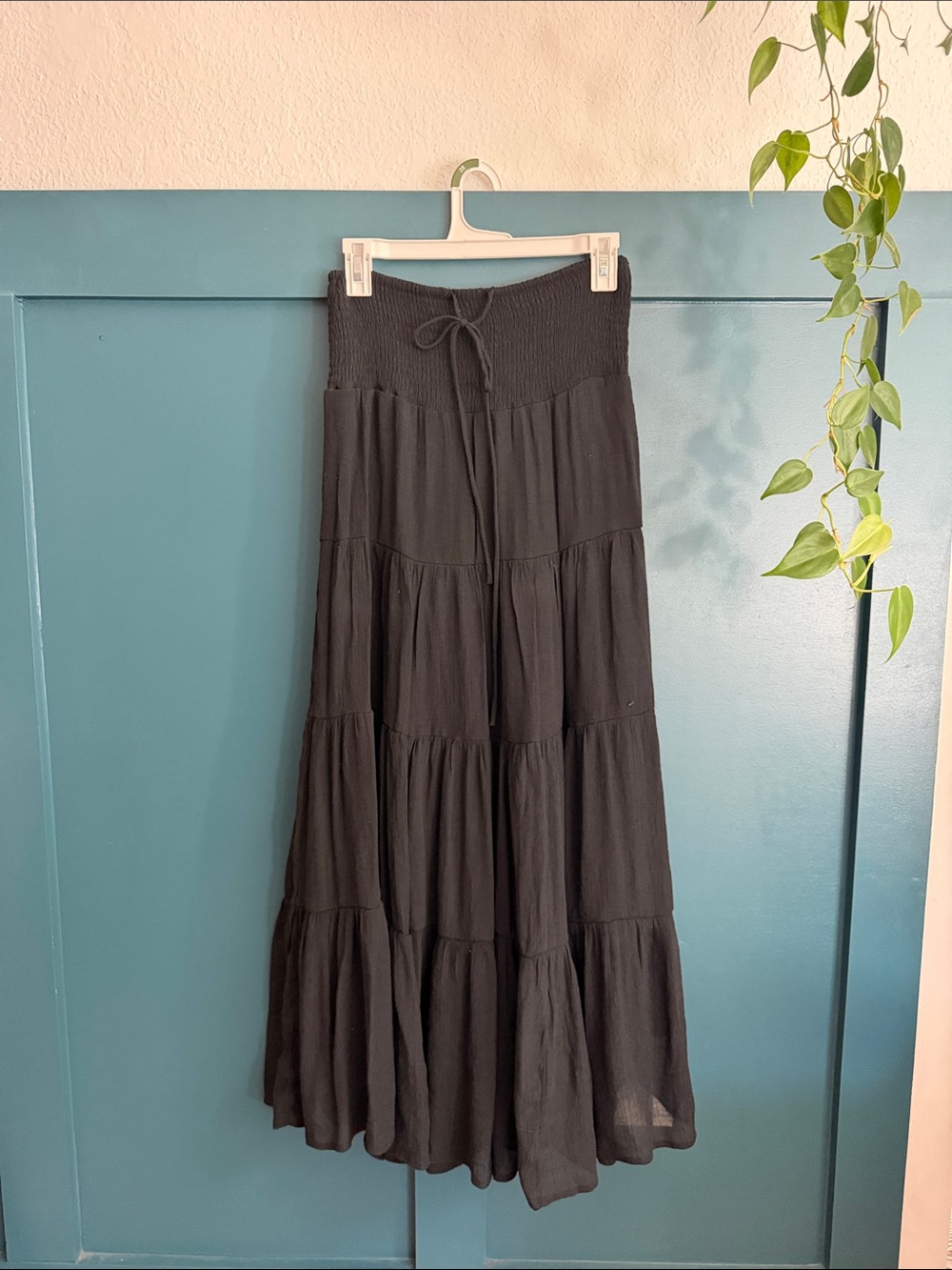 HYFVE Black Tiered Maxi Skirt
